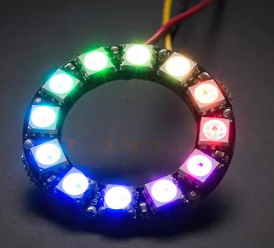 LED Ring 12位彩色燈環圈(杜邦母頭) WS2812 5050RGB (NeoPixel Compatiable)