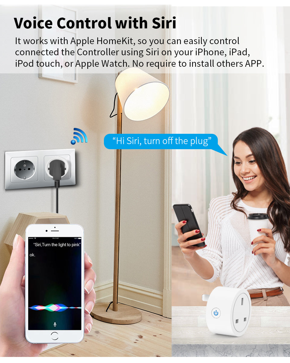 IoT HomeKit 13A 智能插頭開關 (香港/英國插頭)