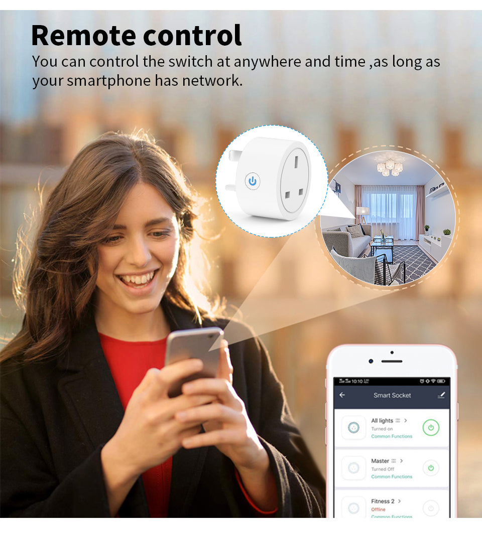 IoT HomeKit 13A 智能插頭開關 (香港/英國插頭)