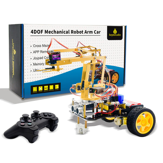 Keyestudio - 4DOF Mechanical Arm Robot Car 4DOF 機械臂機器人汽車學習入門套裝