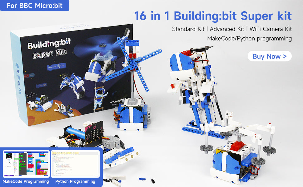 Yahboom 建築系積木套件 16 in 1 Building:bit Super Kit for Micro:Bit