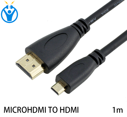 microHDMI 轉 HDMI 線 (Micro HDMI to HDMI Cable)  1m