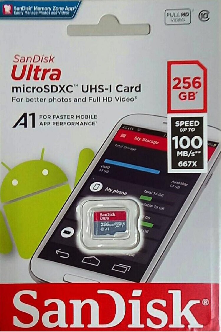 Sandisk Ultra MicroSDXC A1 UHS-I 記憶卡 256GB 100MB/s Class 10