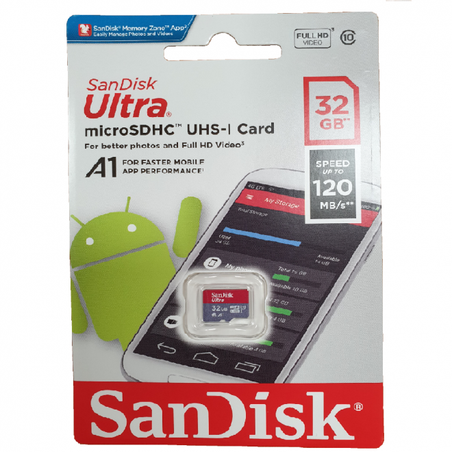 Sandisk Ultra MicroSDXC UHS-I A1 記憶卡 32GB 120MB/s Class 10