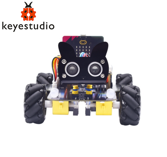Keyestudio - Micro:Bit V2 4WD Mecanum Wheel Robot Car Kit (without Microbit V2 ) 麥克納姆輪機器人汽車套裝