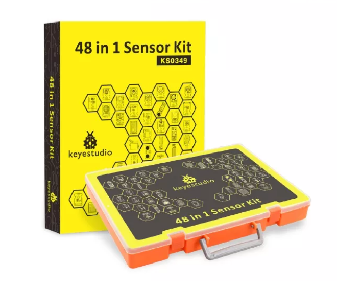 Keyestudio - 48 in 1 Sensor Starter Kit With Gift Box For Arduino DIY Projects (48pcs Sensors)