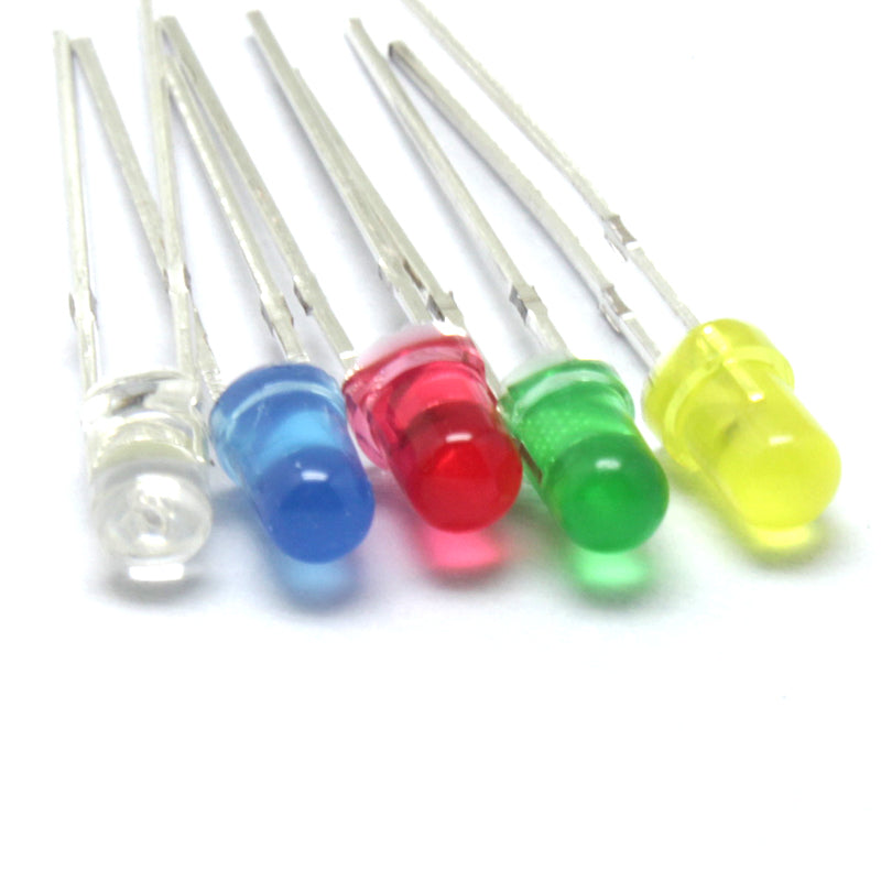 5mm LED 發光二極管 紅、綠、黃、藍、白五色 (各10粒) – HK STEM CLUB